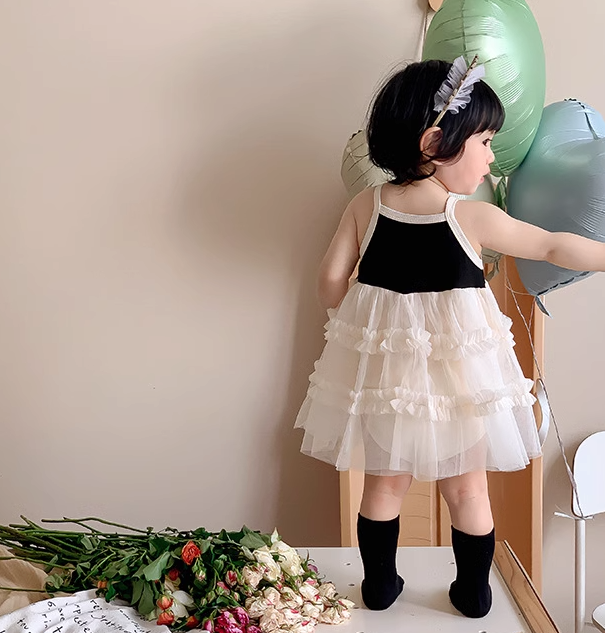 Cute Princess Suspender lace Skirt with attached bloomers