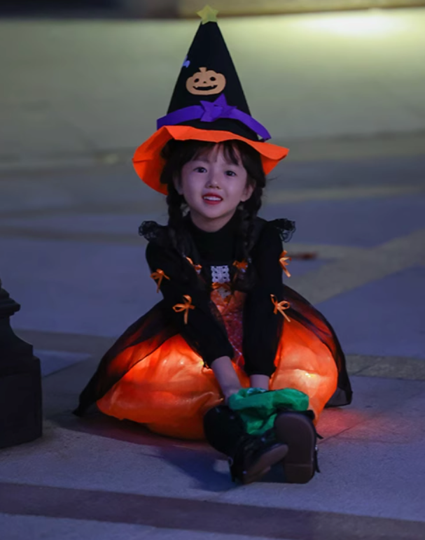 Cute Witch two piece sweater and lighting dress with hat